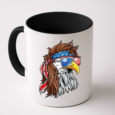 Patriotic Bald Eagle Mullet Usa American Flag 4th Of July Mug
