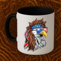 Patriotic Bald Eagle Mullet Usa American Flag 4th Of July Mug