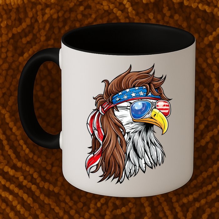 Patriotic Bald Eagle Mullet Usa American Flag 4th Of July Mug