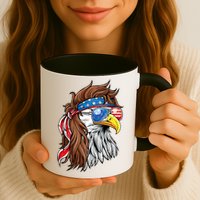 Patriotic Bald Eagle Mullet Usa American Flag 4th Of July Mug