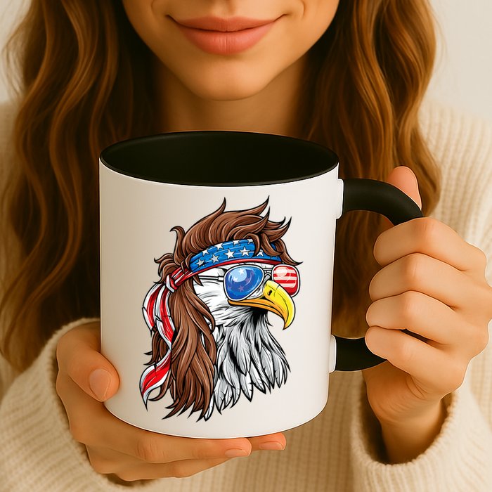 Patriotic Bald Eagle Mullet Usa American Flag 4th Of July Mug