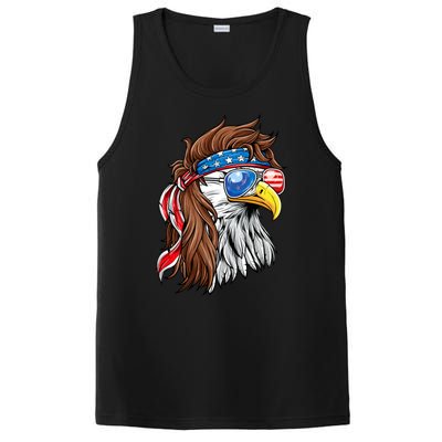 Patriotic Bald Eagle Mullet Usa American Flag 4th Of July PosiCharge Competitor Tank