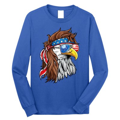 Patriotic Bald Eagle Mullet Usa American Flag 4th Of July Long Sleeve Shirt