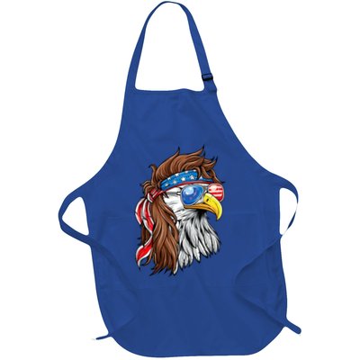 Patriotic Bald Eagle Mullet Usa American Flag 4th Of July Apron