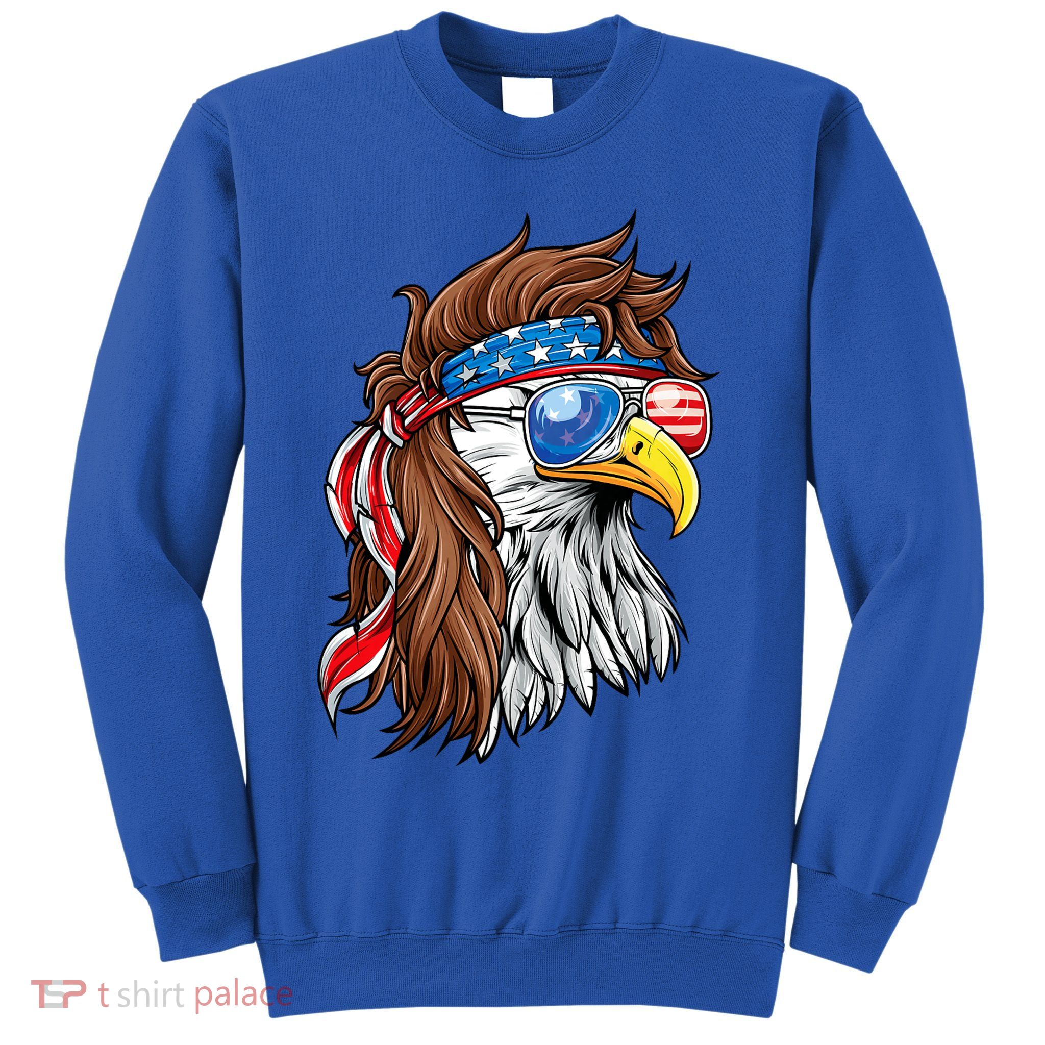 Patriotic Bald Eagle Mullet Usa American Flag 4th Of July Sweatshirt