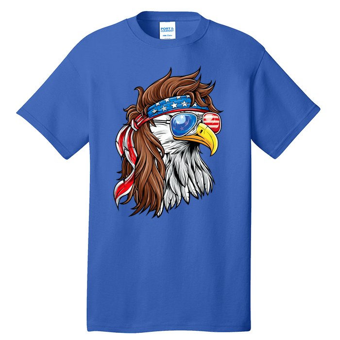 Patriotic Bald Eagle Mullet Usa American Flag 4th Of July Tall T-Shirt