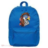 Patriotic Bald Eagle Mullet Usa American Flag 4th Of July 16 in Basic Backpack