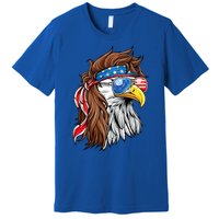 Patriotic Bald Eagle Mullet Usa American Flag 4th Of July Premium T-Shirt