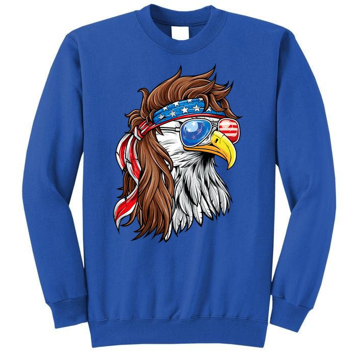 Patriotic Bald Eagle Mullet Usa American Flag 4th Of July Tall Sweatshirt