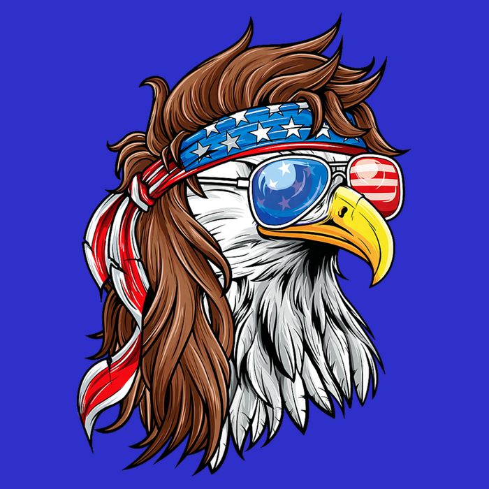 Patriotic Bald Eagle Mullet Usa American Flag 4th Of July Stripe Pom Pom Beanie