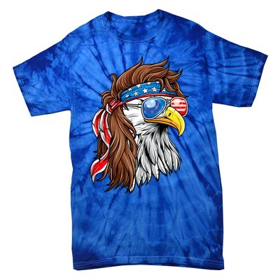 Patriotic Bald Eagle Mullet Usa American Flag 4th Of July Tie-Dye T-Shirt