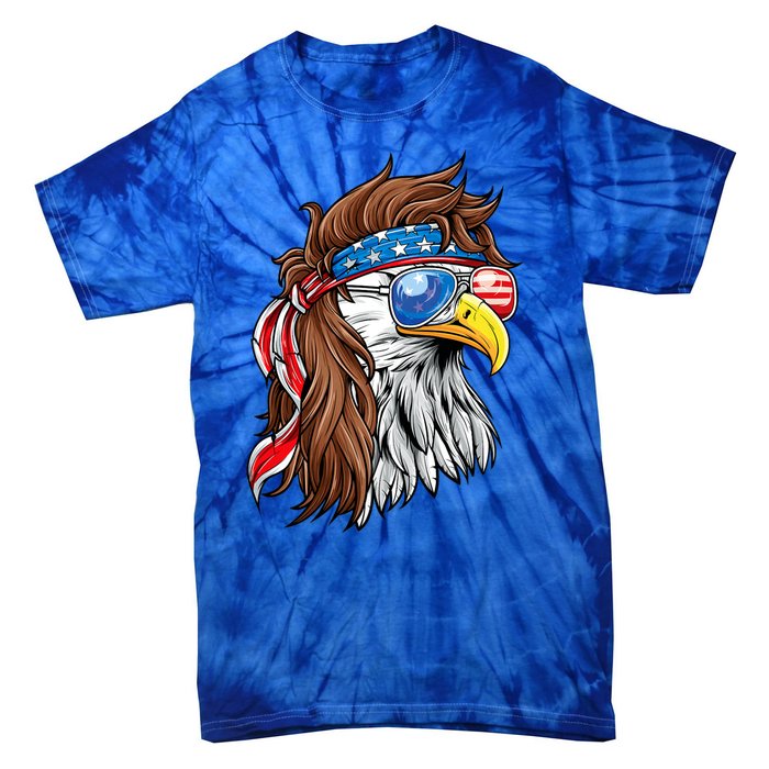 Patriotic Bald Eagle Mullet Usa American Flag 4th Of July Tie-Dye T-Shirt