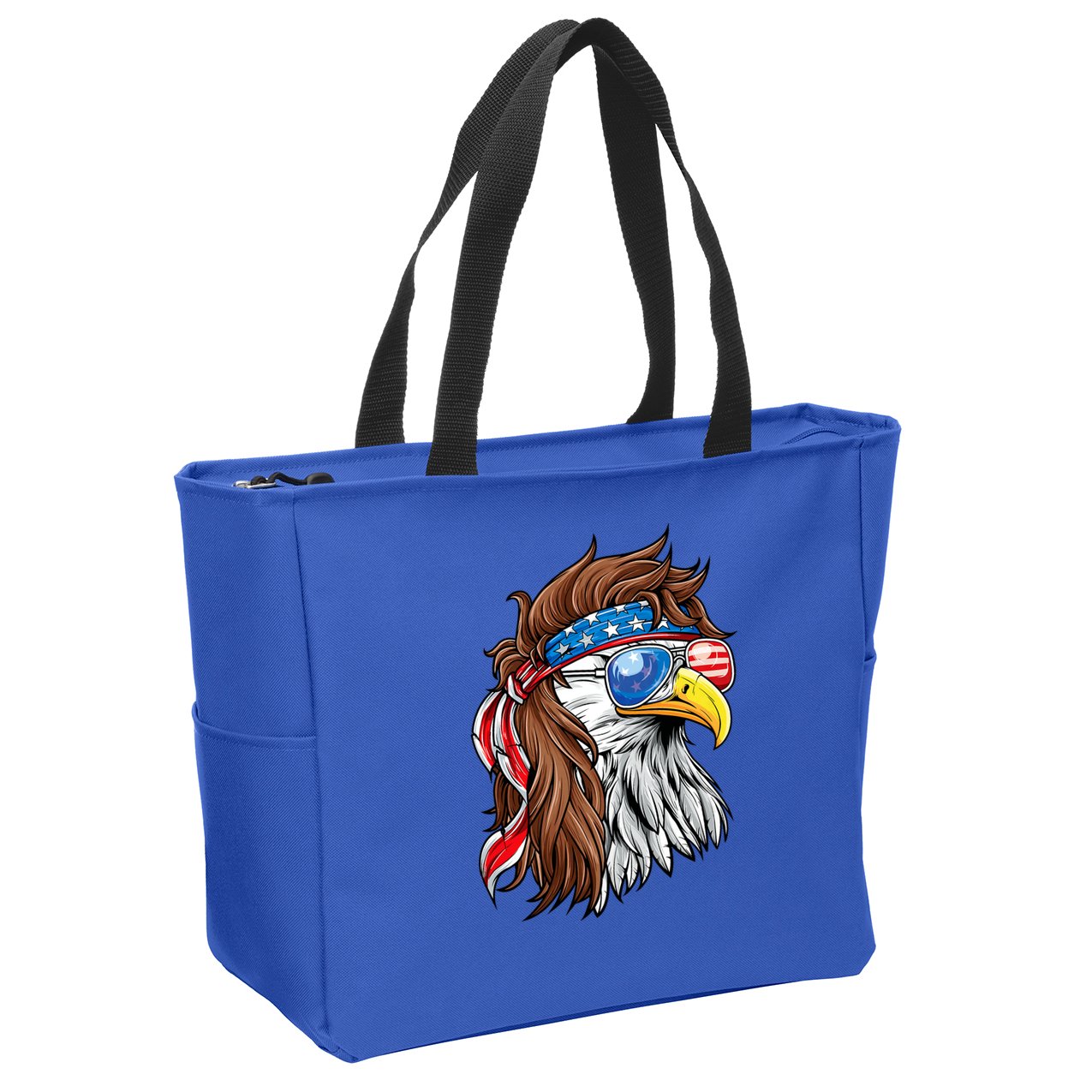 Patriotic Bald Eagle Mullet Usa American Flag 4th Of July Zip Tote Bag