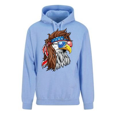 Patriotic Bald Eagle Mullet Usa American Flag 4th Of July Unisex Surf Hoodie