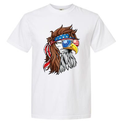 Patriotic Bald Eagle Mullet Usa American Flag 4th Of July Garment-Dyed Heavyweight T-Shirt