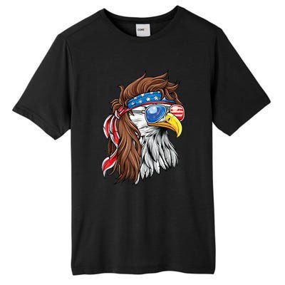 Patriotic Bald Eagle Mullet Usa American Flag 4th Of July Cool Gift Tall Fusion ChromaSoft Performance T-Shirt