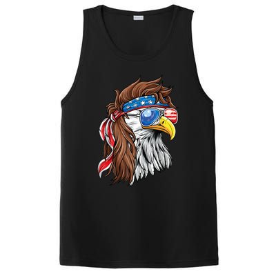 Patriotic Bald Eagle Mullet Usa American Flag 4th Of July Cool Gift PosiCharge Competitor Tank