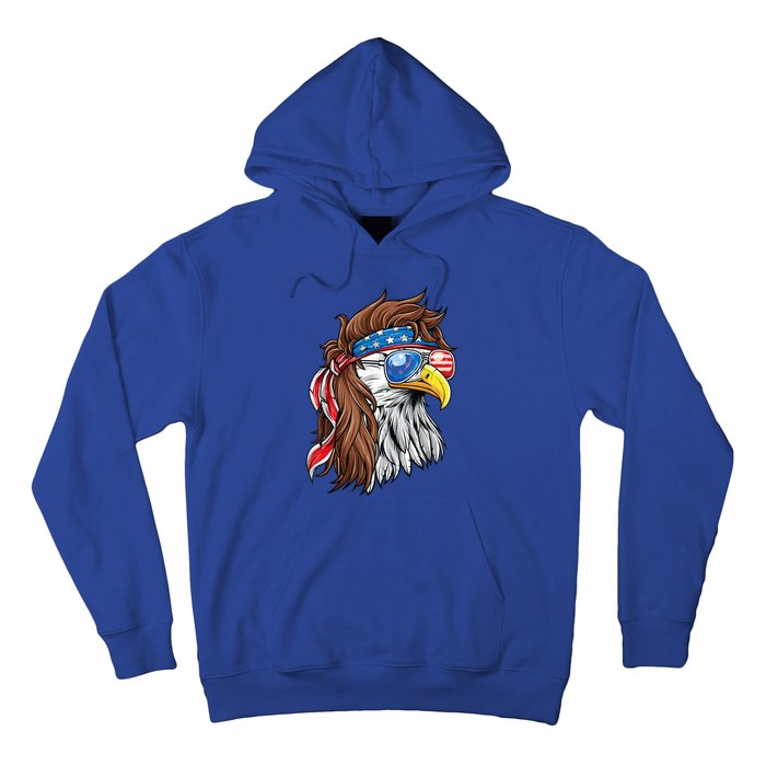 Patriotic Bald Eagle Mullet Usa American Flag 4th Of July Cool Gift Hoodie