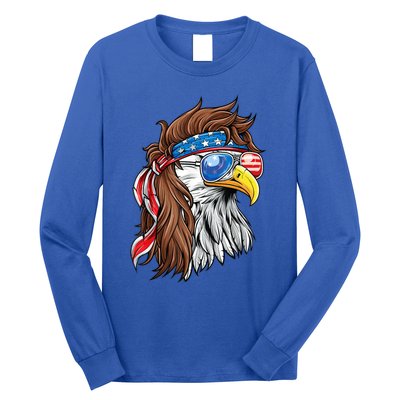 Patriotic Bald Eagle Mullet Usa American Flag 4th Of July Cool Gift Long Sleeve Shirt