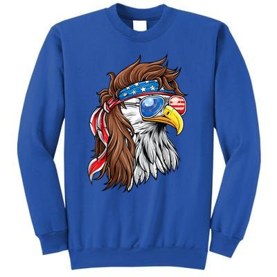 Patriotic Bald Eagle Mullet Usa American Flag 4th Of July Cool Gift Sweatshirt