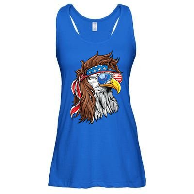 Patriotic Bald Eagle Mullet Usa American Flag 4th Of July Cool Gift Ladies Essential Flowy Tank