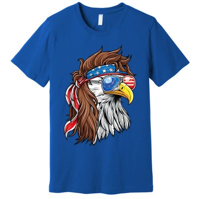 Patriotic Bald Eagle Mullet Usa American Flag 4th Of July Cool Gift Premium T-Shirt