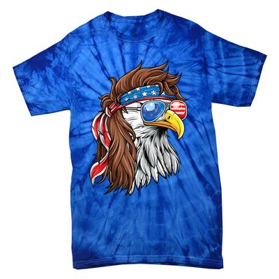 Patriotic Bald Eagle Mullet Usa American Flag 4th Of July Cool Gift Tie-Dye T-Shirt