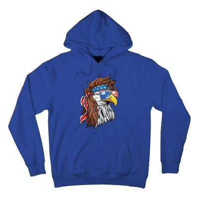 Patriotic Bald Eagle Mullet Usa American Flag 4th Of July Cool Gift Tall Hoodie