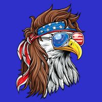 Patriotic Bald Eagle Mullet Usa American Flag 4th Of July Cool Gift Kids T-Shirt