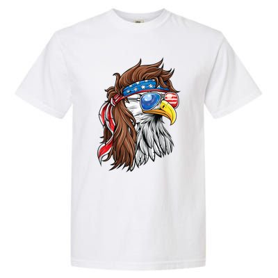 Patriotic Bald Eagle Mullet Usa American Flag 4th Of July Cool Gift Garment-Dyed Heavyweight T-Shirt