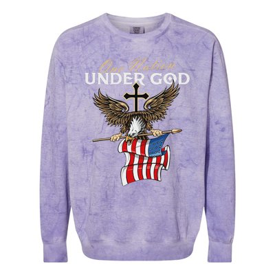 Patriotic Bald Eagle Usa American Flag 4th Of July Fourth Colorblast Crewneck Sweatshirt