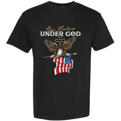 Patriotic Bald Eagle Usa American Flag 4th Of July Fourth Garment-Dyed Heavyweight T-Shirt