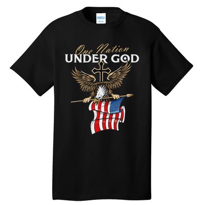 Patriotic Bald Eagle Usa American Flag 4th Of July Fourth Tall T-Shirt