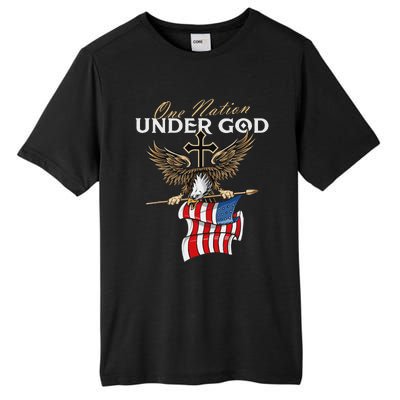 Patriotic Bald Eagle Usa American Flag 4th Of July Fourth Tall Fusion ChromaSoft Performance T-Shirt