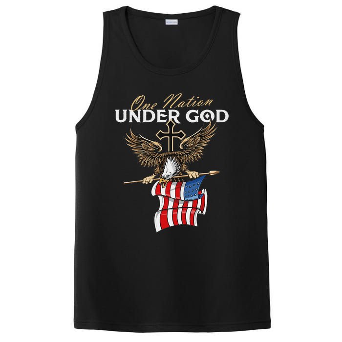 Patriotic Bald Eagle Usa American Flag 4th Of July Fourth PosiCharge Competitor Tank