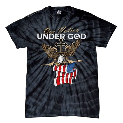 Patriotic Bald Eagle Usa American Flag 4th Of July Fourth Tie-Dye T-Shirt