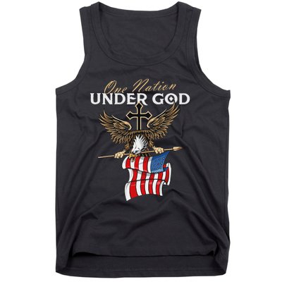 Patriotic Bald Eagle Usa American Flag 4th Of July Fourth Tank Top