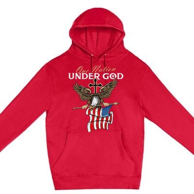 Patriotic Bald Eagle Usa American Flag 4th Of July Fourth Premium Pullover Hoodie