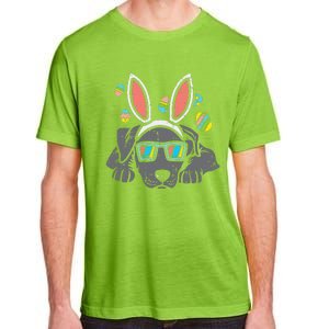 Pitbull Bunny Ears Glasses Easter Eggs Cute Dog Owner Lover Adult ChromaSoft Performance T-Shirt