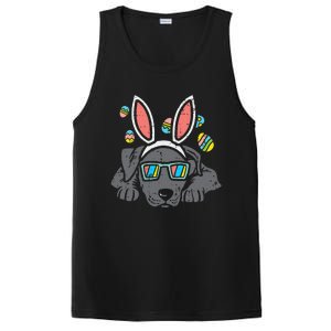 Pitbull Bunny Ears Glasses Easter Eggs Cute Dog Owner Lover PosiCharge Competitor Tank