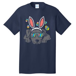 Pitbull Bunny Ears Glasses Easter Eggs Cute Dog Owner Lover Tall T-Shirt