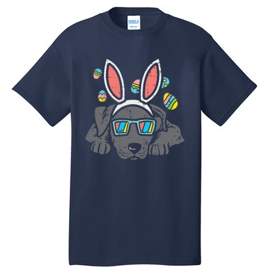 Pitbull Bunny Ears Glasses Easter Eggs Cute Dog Owner Lover Tall T-Shirt