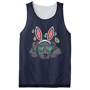 Pitbull Bunny Ears Glasses Easter Eggs Cute Dog Owner Lover Mesh Reversible Basketball Jersey Tank