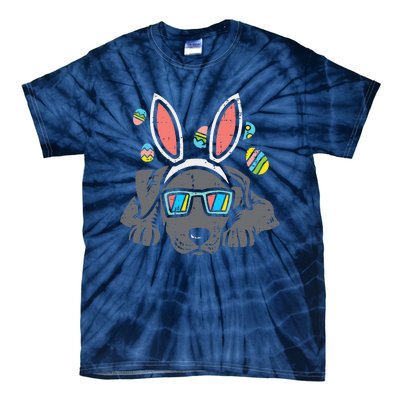 Pitbull Bunny Ears Glasses Easter Eggs Cute Dog Owner Lover Tie-Dye T-Shirt