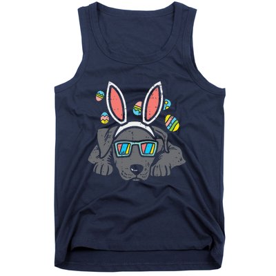 Pitbull Bunny Ears Glasses Easter Eggs Cute Dog Owner Lover Tank Top