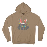 Pitbull Bunny Ears Glasses Easter Eggs Cute Dog Owner Lover Hoodie