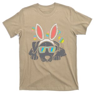 Pitbull Bunny Ears Glasses Easter Eggs Cute Dog Owner Lover T-Shirt