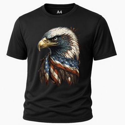 Patriotic Bald Eagle 4th Of JulyMen USA American Flag Performance Shirt