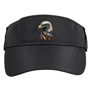 Patriotic Bald Eagle 4th Of JulyMen USA American Flag Adult Drive Performance Visor