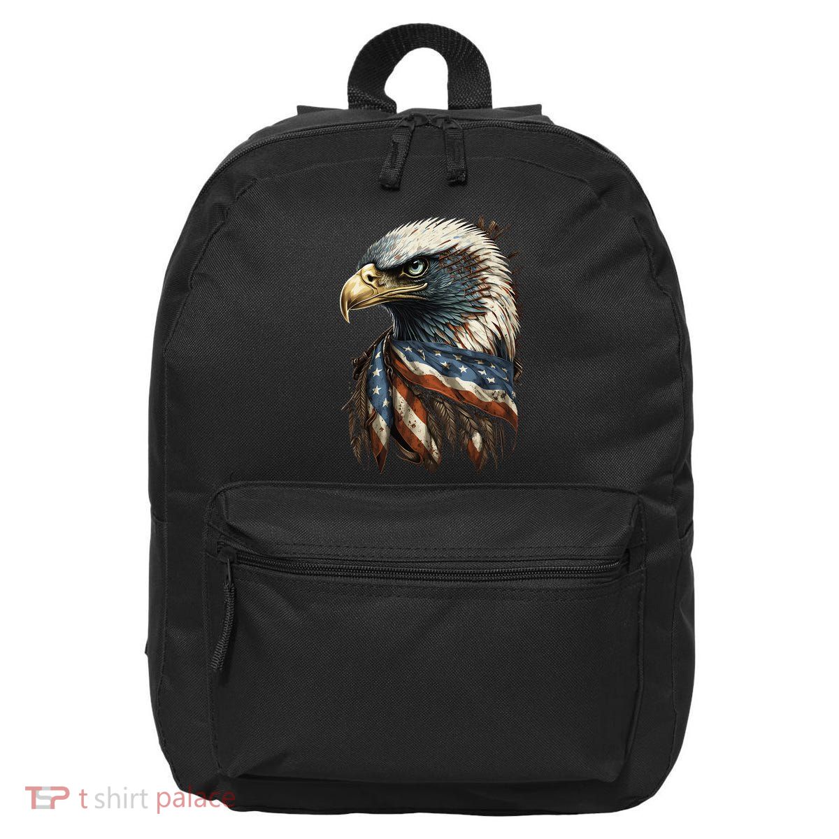 Patriotic Bald Eagle 4th Of JulyMen USA American Flag 16 in Basic Backpack